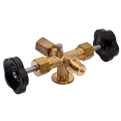 Robinet double pointeau forme "A"