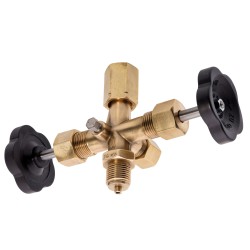 Robinet double pointeau forme "A"