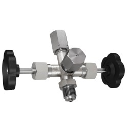 Robinet double pointeau forme "A"
