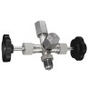 Robinet double pointeau forme "A"